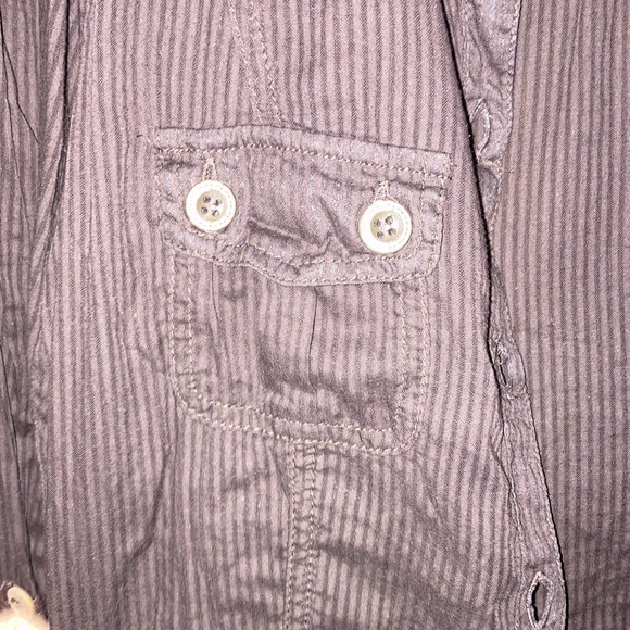 Maurice’s Size Medium Brown Button Up Lightweight Top - Picture 4 of 6